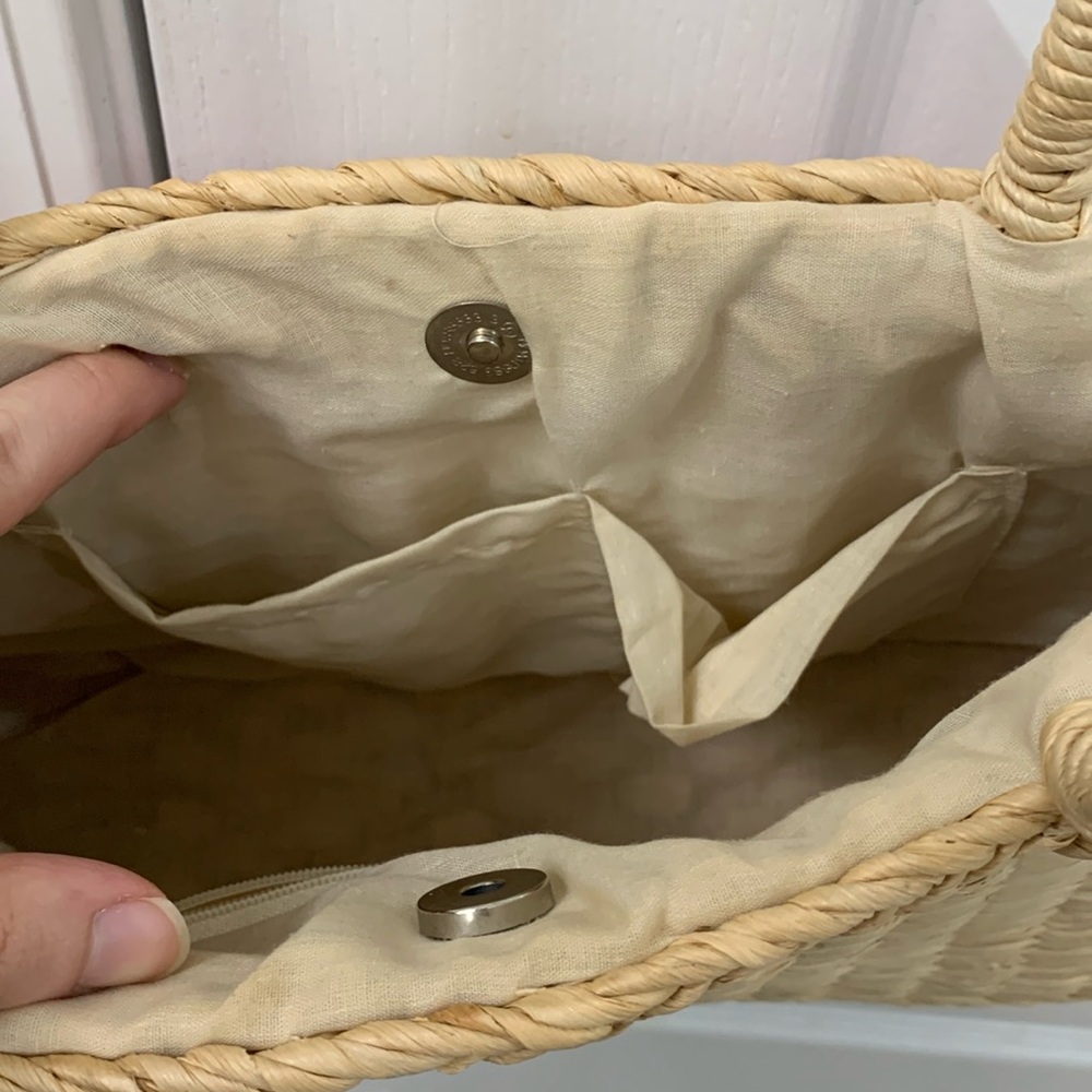 Mesh Flower Design Straw Bag - Picture 14 of 17
